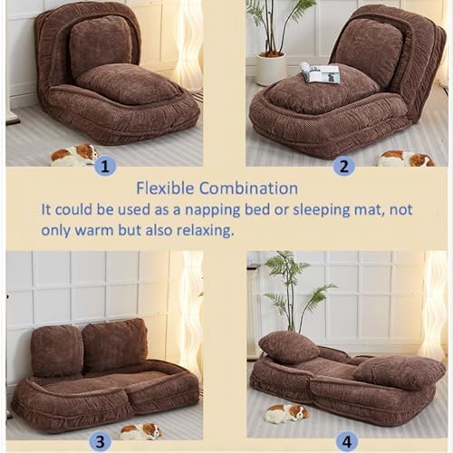 KINFFICT Adjustable Floor Sofa for Lazy Sitting and Sleeping, Space-Saving Design for Bedroom and Living Room, Flexible