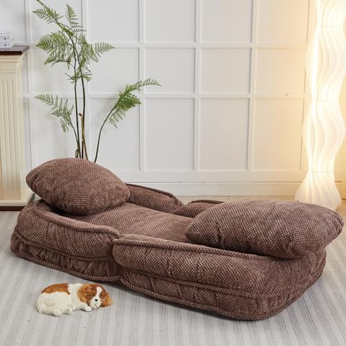 KINFFICT Adjustable Floor Sofa for Lazy Sitting and Sleeping, Space-Saving Design for Bedroom and Living Room, Flexible